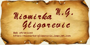 Miomirka Gligorević vizit kartica